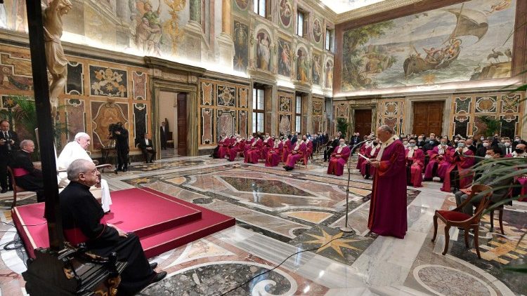 Az új bírósági év megnyitása alkalmából találkozott a pápa a Rota Romana tagjaival