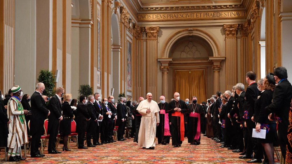 Diplomatický zbor na audiencii u pápeža Františka, 8. február 2021