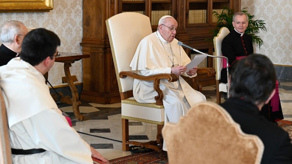 Eine Momentaufnahme von der Generalaudienz mit dem Papst