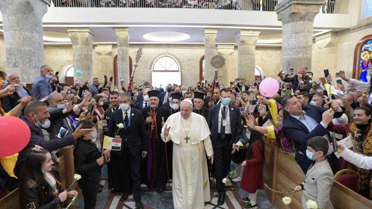 Papa Francisco visita a comunidade de Qaraqosh, Iraque