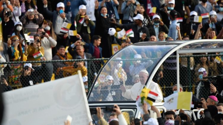 Pope Francis greets the faithful