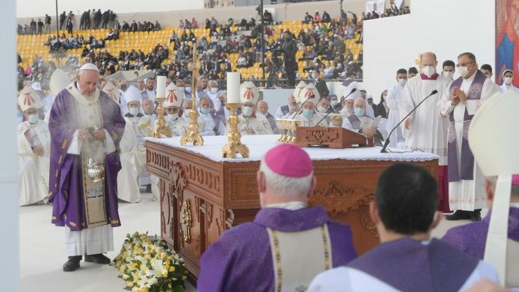 Papa Francisc la Sf. Liturghie la Irbil, în Irak, duminică 7 martie 2021