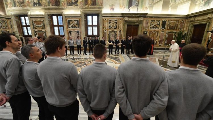 Pope Francis' Audience with the Sporting Club Quinto water polo team from Genoa