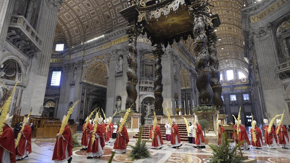 Santa Missa do Domingo de Ramos presidida pelo Papa Francisco na Basílica de São Pedro 28.03.2021 (Vatican Media)