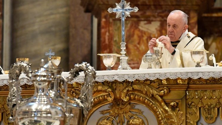 Papa Francisc la Sfânta Liturghie a Crismei din Joia Sfântă 2021