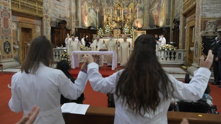 A celebration at the church of Santo Spirito in Sassia, Rome