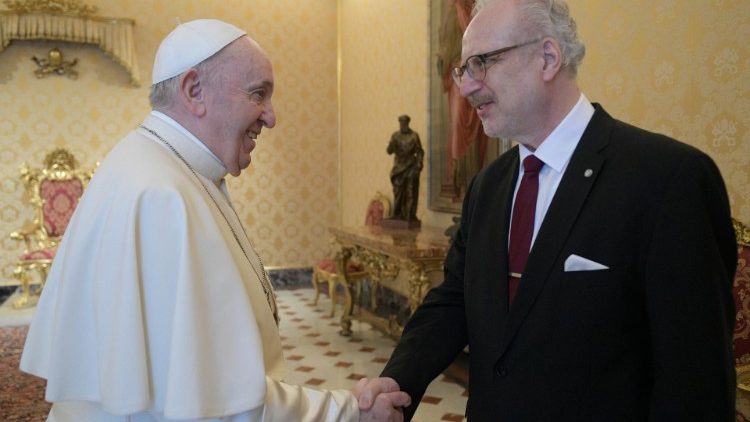 Egils Levits am Montag mit Papst Franziskus