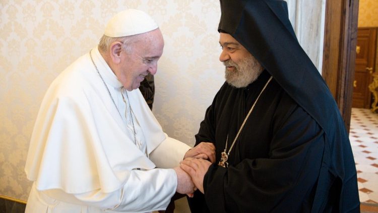 Папа Франциск с митрополит Поликарп