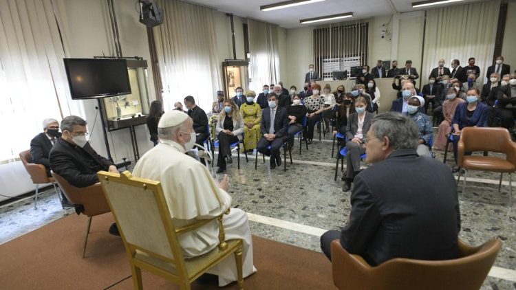 Pope Francis in Sala Marconi