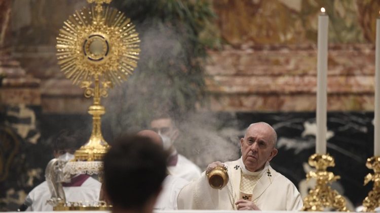 El Papa preside la celebración Eucarística en la solemnidad del Corpus Domini (06.06.2021)