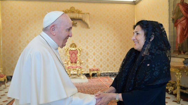 Папа Франциск и президент Грузии г-жа Саломе Зурабишвили