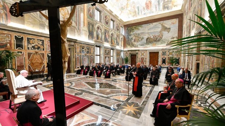 프란치스코 교황과 동방 가톨릭교회 지원단체연합의 제94차 총회 참석자들과의 만남 (2021년 6월 24일)