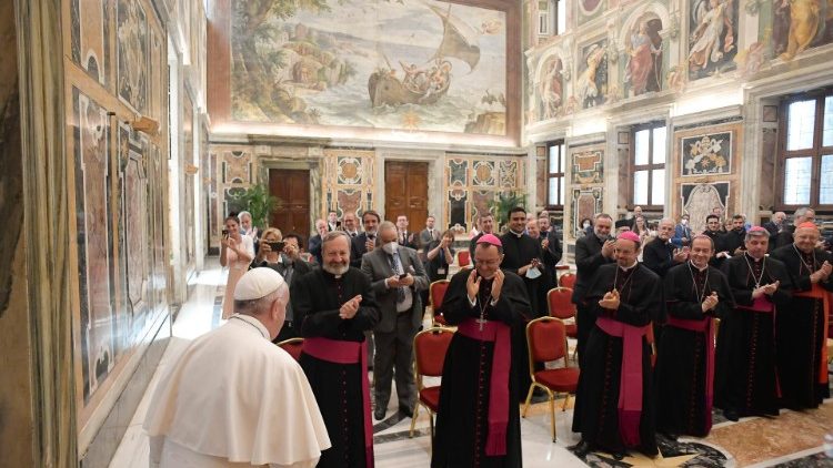 Le Pape Fran?ois a re?u en audience les membres de la Roaco, le 22 juin 2023. 