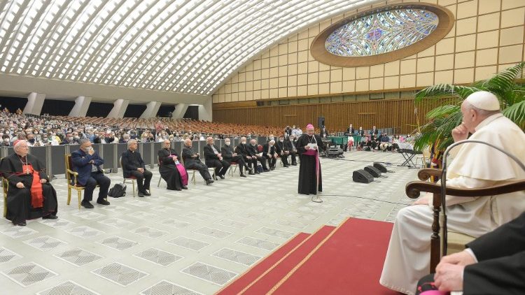 Susitikimas Vatikano didžiojoje audiencijų salėje (2021 m. birželis)