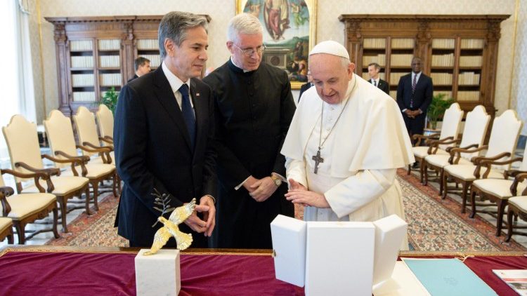 Antony John Blinken und Papst Franziskus
