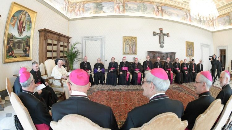 Pierwsza grupa francuskich biskupów u Papieża