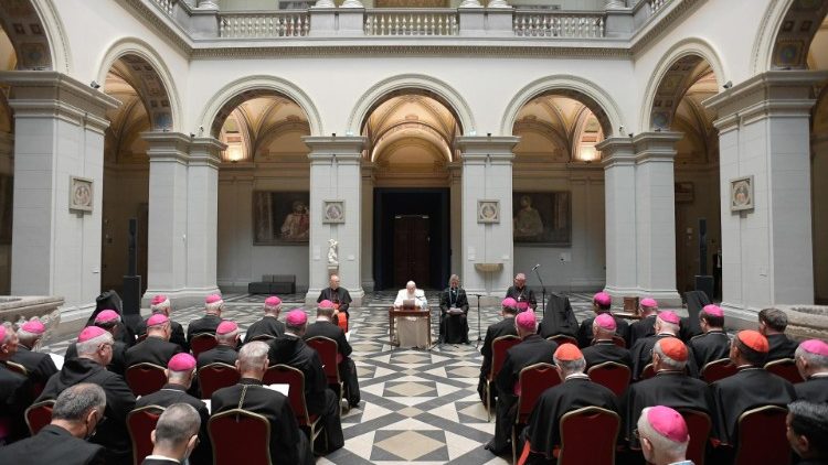 Срещата на папа Франциск с унгарските епископи. 2021.09.12 