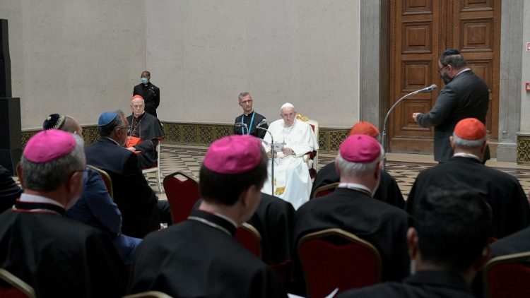 Pope Francis meets the Catholic Bishops of Hungary