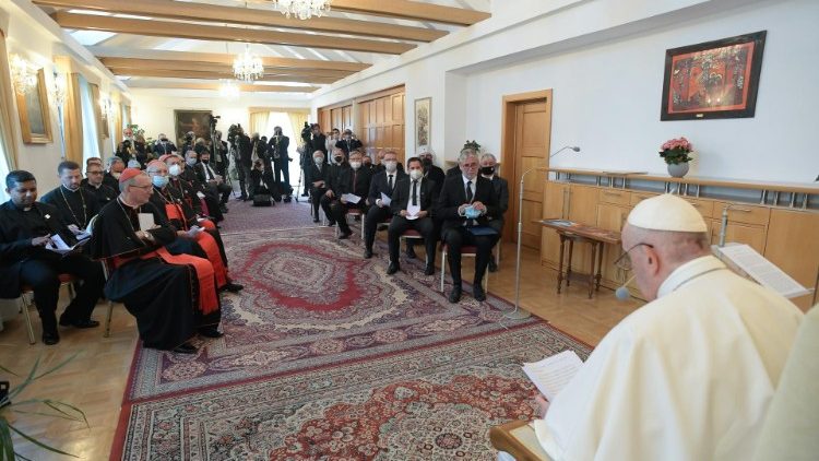 Папа Франциск на встрече с Экуменическим советом Словакии