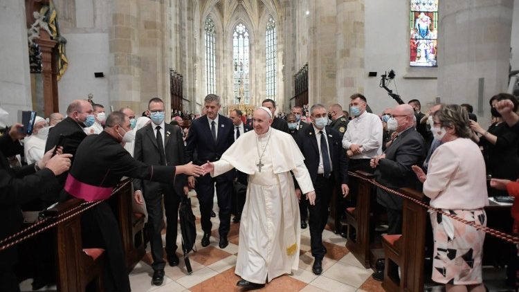 Среща на папа Франциск с духовенството в Словакия