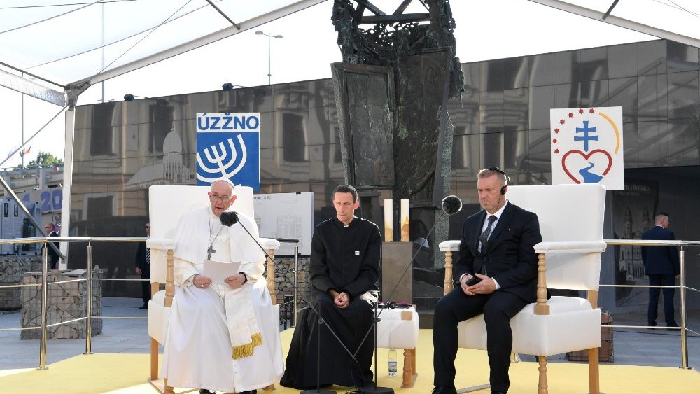 Papa Francisco no encontro com a Comunidade Judaica de Brastislava