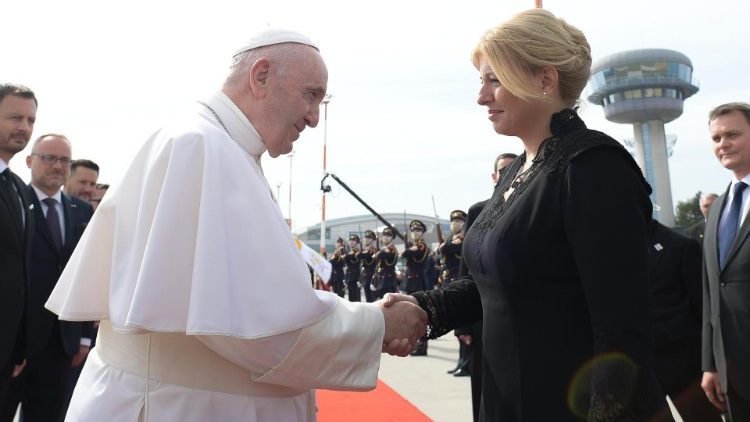 Cerimonia di congedo: Papa Francesco e la presidente slovacca Zuzana Čaputová