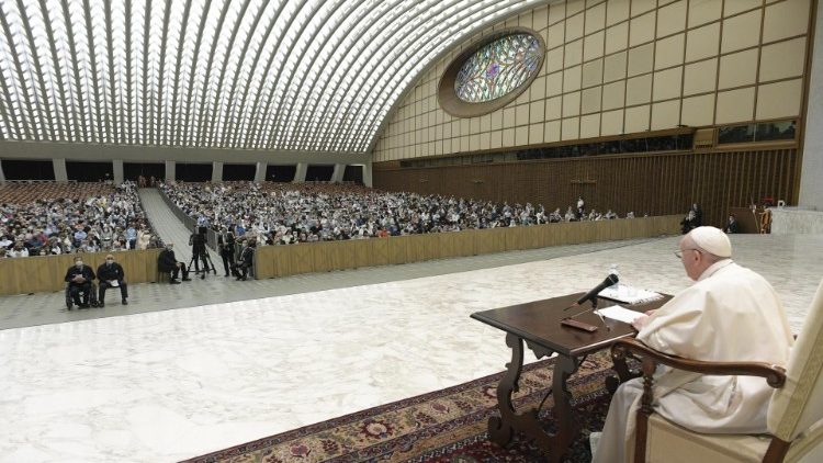 Påven Franciskus tog emot konferensdeltagare från Roms stift på audiens lördagen 18 september 2021 och talade om synodalitet