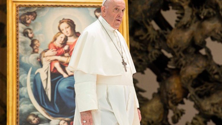 Le Pape François a reçu 4 000 fidèles du diocèse de Rome en salle Paul VI du Vatican, samedi 18 septembre 2021.
