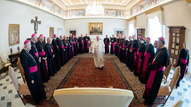 Visite ad limina des évéques français du 2e groupe avec le Pape