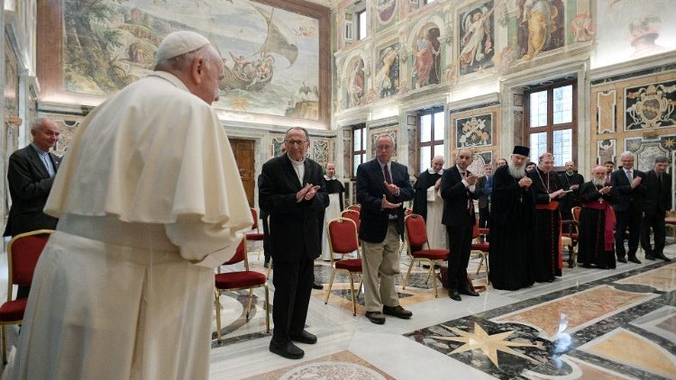 Der Papst empfängt die Mitglieder des orthodox-katholischen Arbeitskreises St. Irenäus in Audienz