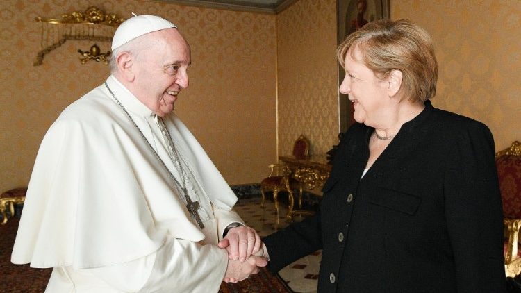 Le Pape François et Angela Merkel, le 7 octobre 2021