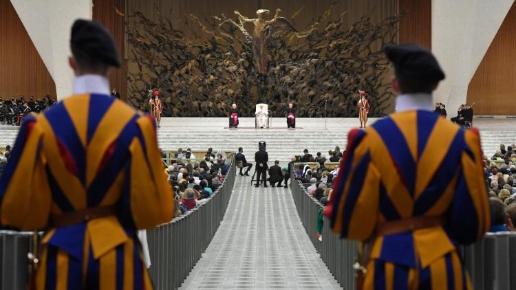O Papa Francisco na Sala Paulo VI