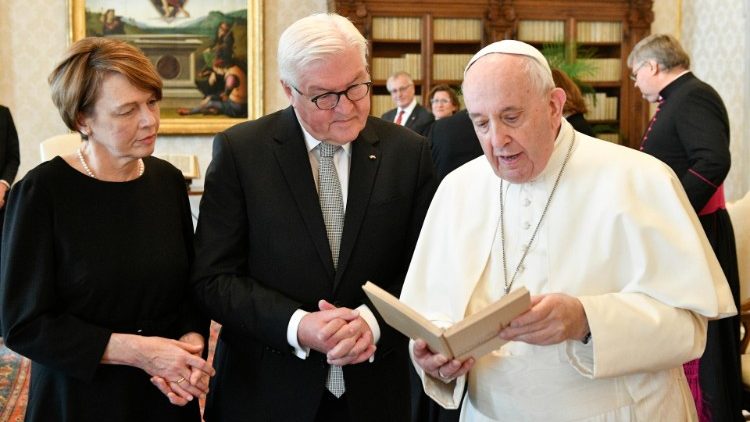 O Papa Francisco e o presidente da Alemanha