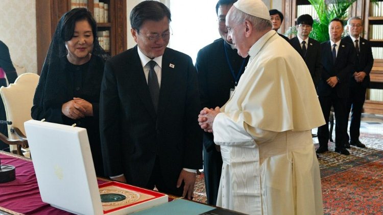 Papa Francisco o Presidente da Coreia do Sul