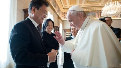 Le président sud-coréen a été reçu par le Pape François