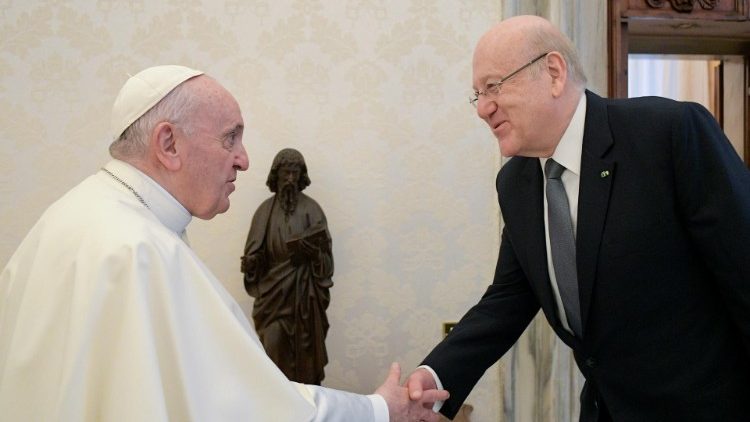 Der Papst und der libanesische Premierminister Mikati