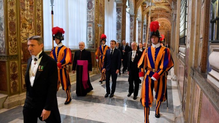 President Macron in the Apostolic Palace