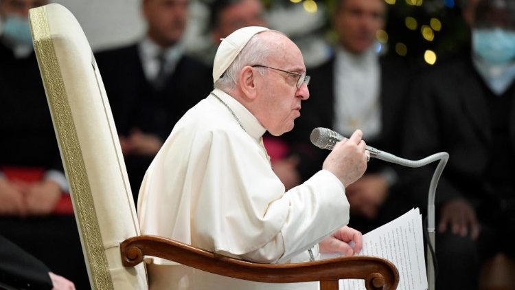 Påven Franciskus vid allmänna audiensen 1 december 2021