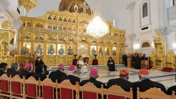Il discorso dell'arcivescovo ortodosso Crysostomos II nell'incontro del Papa con il Santo Sinodo
