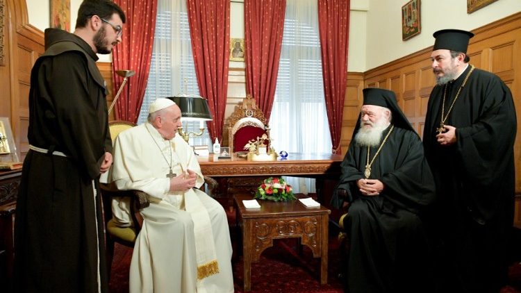 Papst Franziskus und Hieronymos II. in Athen