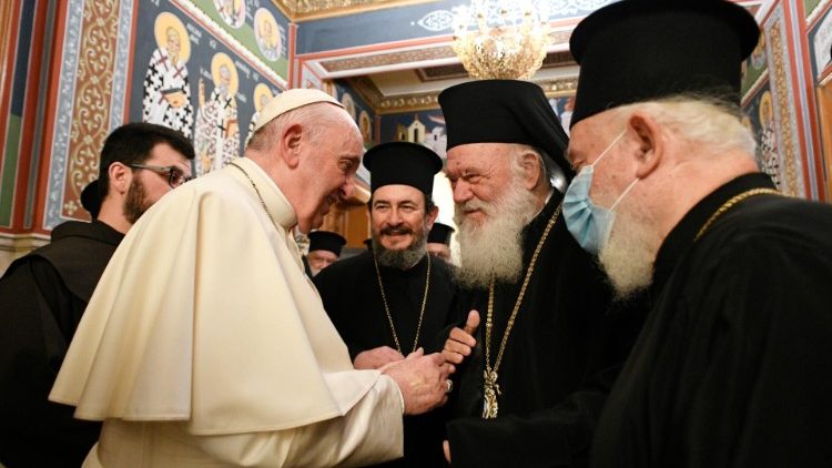 Meeting of His Beatitude Hieronymos II with Pope Francis