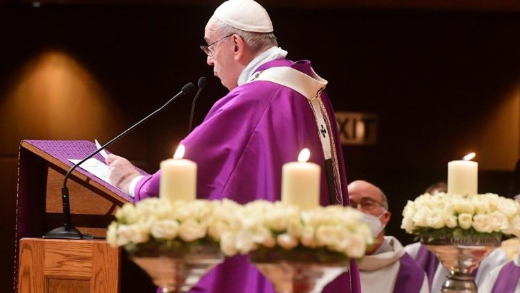 Pope Francis presides over mass with Catholic community in Athens