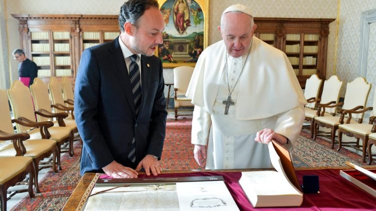 Pope Francis meets with Xavier Espot Zamora, the Head of Goverment of the Principality of Andorra