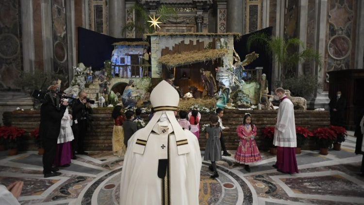 Christmas Mass during the Night in St. Peter's Basilica