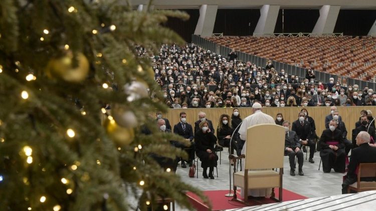 Pope Francis addresses members of the Association of Sts Peter and Paul