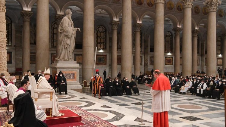البابا يترأس صلاة الغروب في ختام أسبوع الصلاة من أجل وحدة المسيحيين