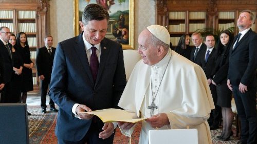  Papst empfängt slowenischen Staatschef