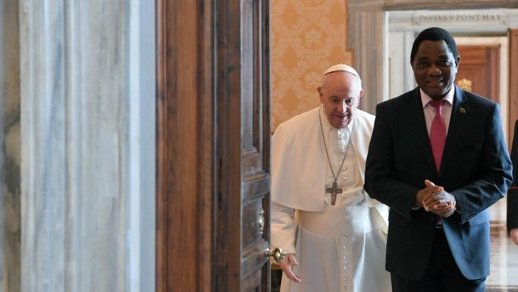 On Saturday, Zambian President Mr Hakainde Hichilema visited Pope Francis at the Vatican.