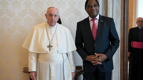 Pope Francis meets with President of Zambia