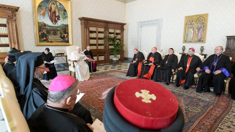 Papež přijal představitele křesťanských církví, působících na území Iráku
